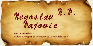 Negoslav Majović vizit kartica